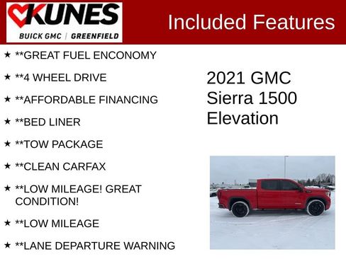 Used 2021 GMC Sierra 1500 Elevation w/ LPO, Elevation Black Package image 3