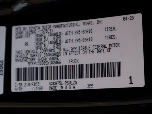 Certified 2025 Toyota Tundra TRD Pro AWD/4WD image 29