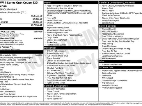 Used 2025 BMW 430i xDrive w/ M Sport Package image 3