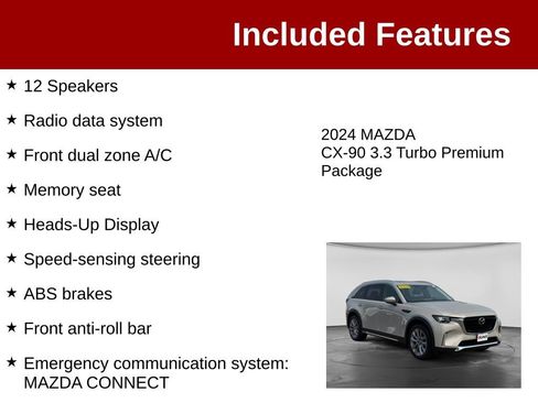 Used 2024 MAZDA CX-90 3.3 Turbo w/ Premium Package AWD/4WD image 4