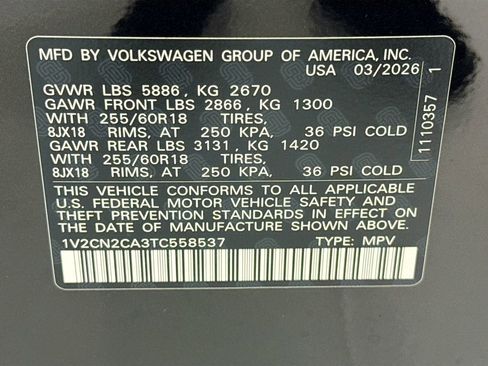 New 2026 Volkswagen Atlas Peak Edition AWD/4WD image 33