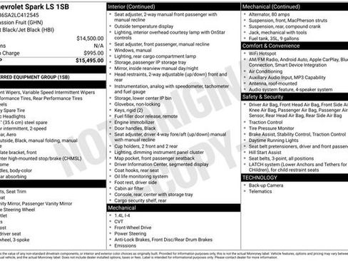 Certified 2020 Chevrolet Spark LS image 32