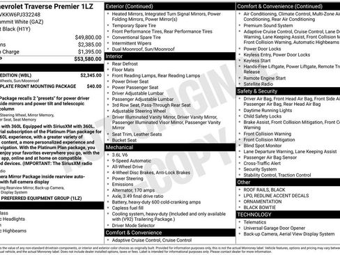Certified 2023 Chevrolet Traverse Premier w/ Redline Edition AWD/4WD image 2
