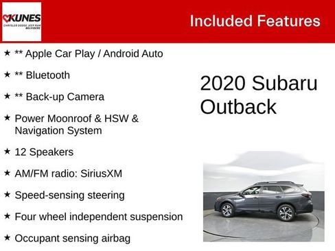 Used 2020 Subaru Outback Limited w/ Popular Package #2 AWD/4WD image 3
