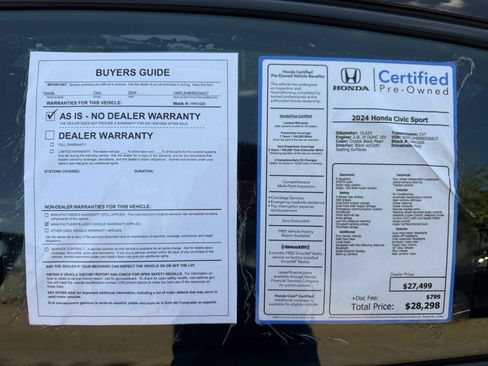 Certified 2024 Honda Civic Sport image 33