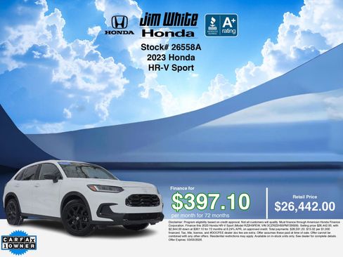 Certified 2023 Honda HR-V Sport image 3