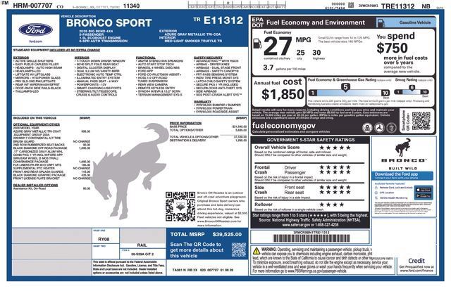 New 2026 Ford Bronco Sport Big Bend w/ Convenience Package AWD/4WD image 30