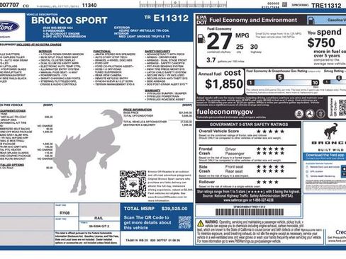 New 2026 Ford Bronco Sport Big Bend w/ Convenience Package AWD/4WD image 30