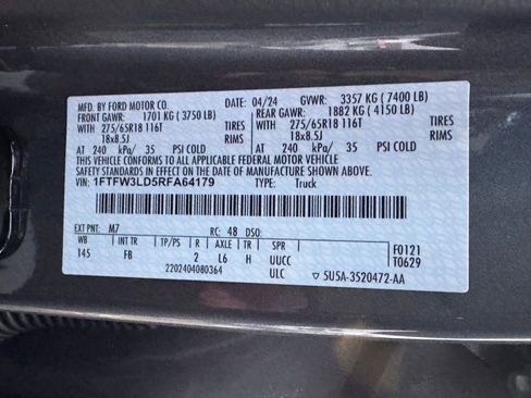 Used 2024 Ford F150 XLT w/ Equipment Group 302A MID image 47