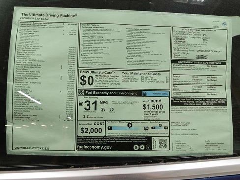 Used 2026 BMW 530i w/ Premium Package RWD image 17