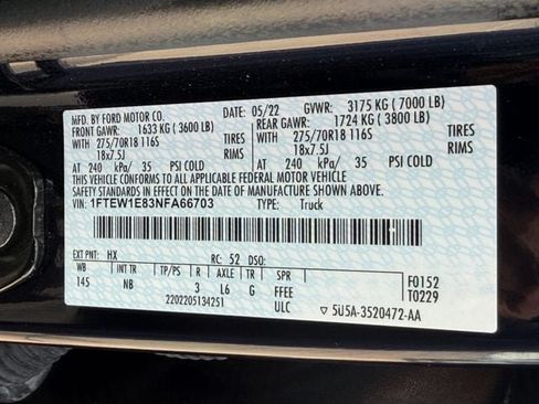 Used 2022 Ford F150 Tremor w/ Equipment Group 402A High AWD/4WD image 27
