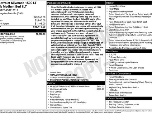 Used 2016 Chevrolet Silverado 1500 LT w/ All Star Edition image 4