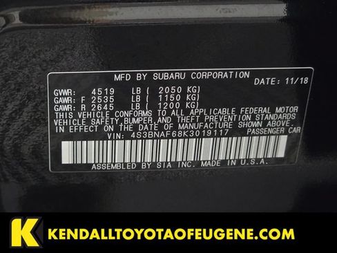 Used 2019 Subaru Legacy 2.5i Premium AWD/4WD image 10