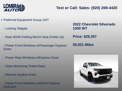 Used 2022 Chevrolet Silverado 1500 W/T w/ WT Value Package AWD/4WD image 8