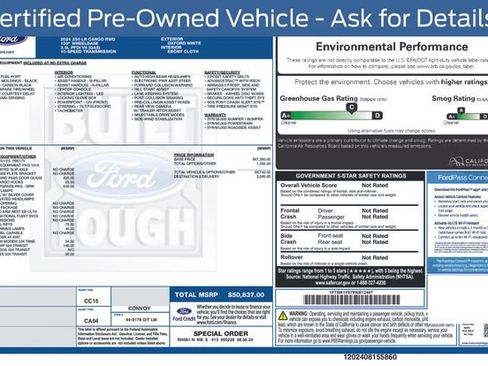 Used 2024 Ford Transit 250 Low Roof w/ Exterior Upgrade Package RWD image 3