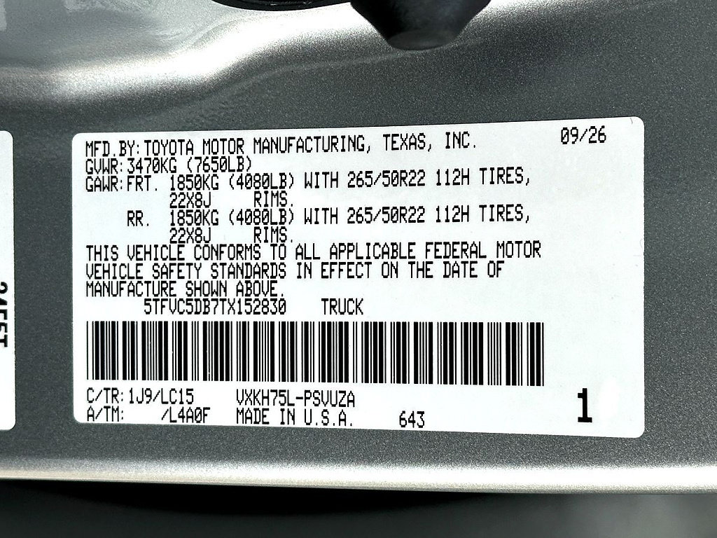 New 2026 Toyota Tundra Capstone AWD/4WD image 24
