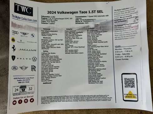 Certified 2024 Volkswagen Taos SEL AWD/4WD image 46