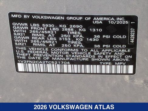 New 2026 Volkswagen Atlas SEL Premium R-Line AWD/4WD image 22