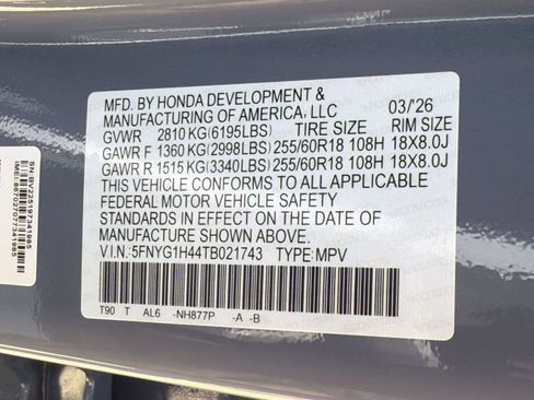 New 2026 Honda Pilot EX-L image 17