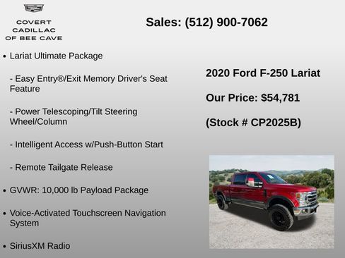 Used 2020 Ford F250 Lariat w/ Lariat Ultimate Package AWD/4WD image 18