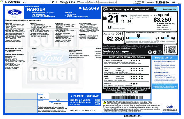 New 2026 Ford Ranger Lariat w/ Black Appearance Package AWD/4WD image 4
