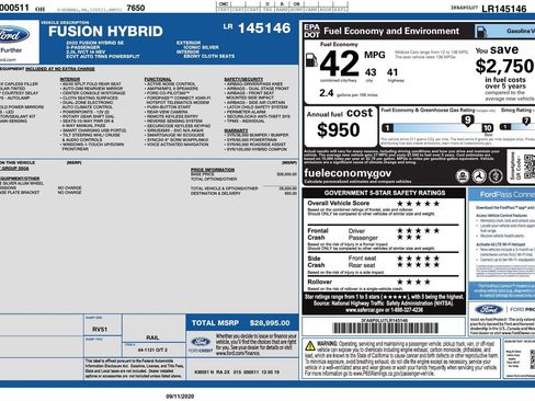 Used 2020 Ford Fusion SE image 12