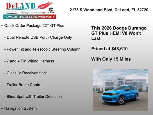 New 2026 Dodge Durango GT image 24