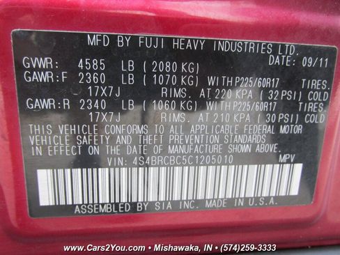 Used 2012 Subaru Outback 2.5i Premium image 33