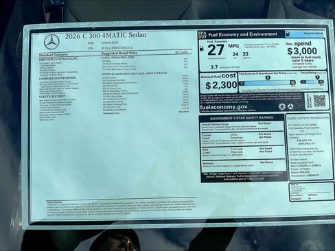 New 2026 Mercedes-Benz C 300 4MATIC Sedan image 26