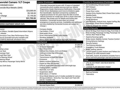 Certified 2021 Chevrolet Camaro LT RWD image 38