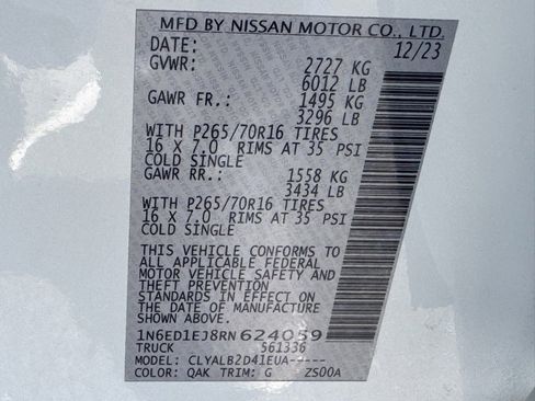 Used 2024 Nissan Frontier SV image 42