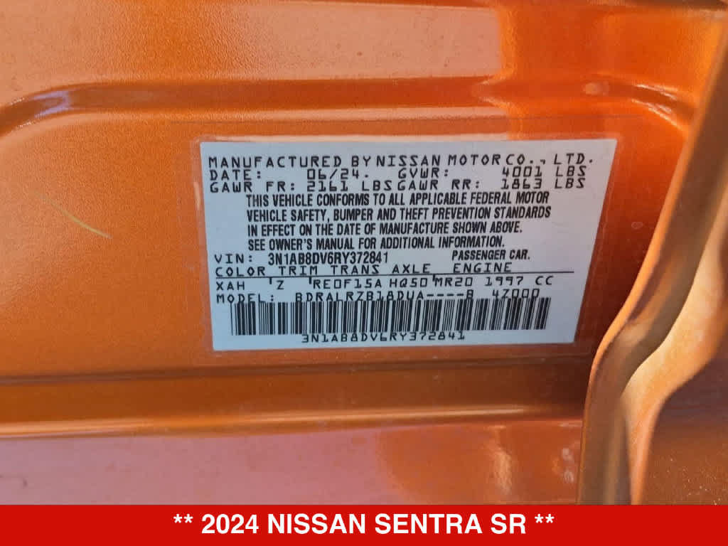 Used 2024 Nissan Sentra SR FWD image 35