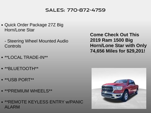Used 2019 RAM 1500 Big Horn image 5