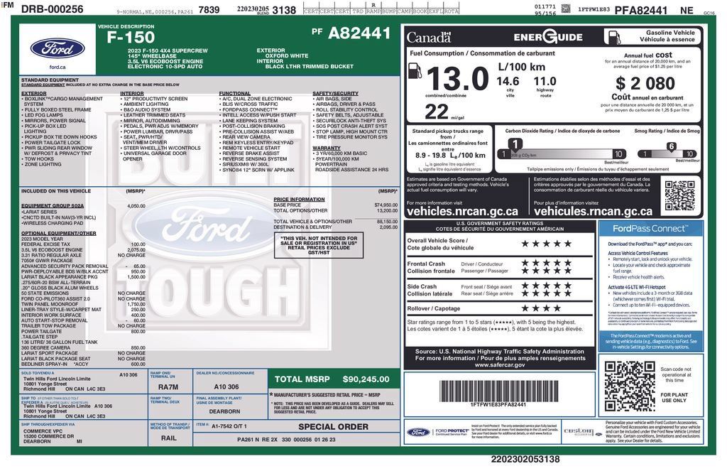 Used 2023 Ford F150 Lariat w/ Equipment Group 502A High AWD/4WD image 69