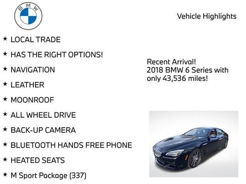 Used 2018 BMW 650i Gran Coupe xDrive image 3