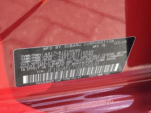 New 2025 Subaru Impreza 2.0i Sport image 30