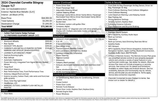 Used 2024 Chevrolet Corvette Stingray Coupe w/ 1LT RWD image 32