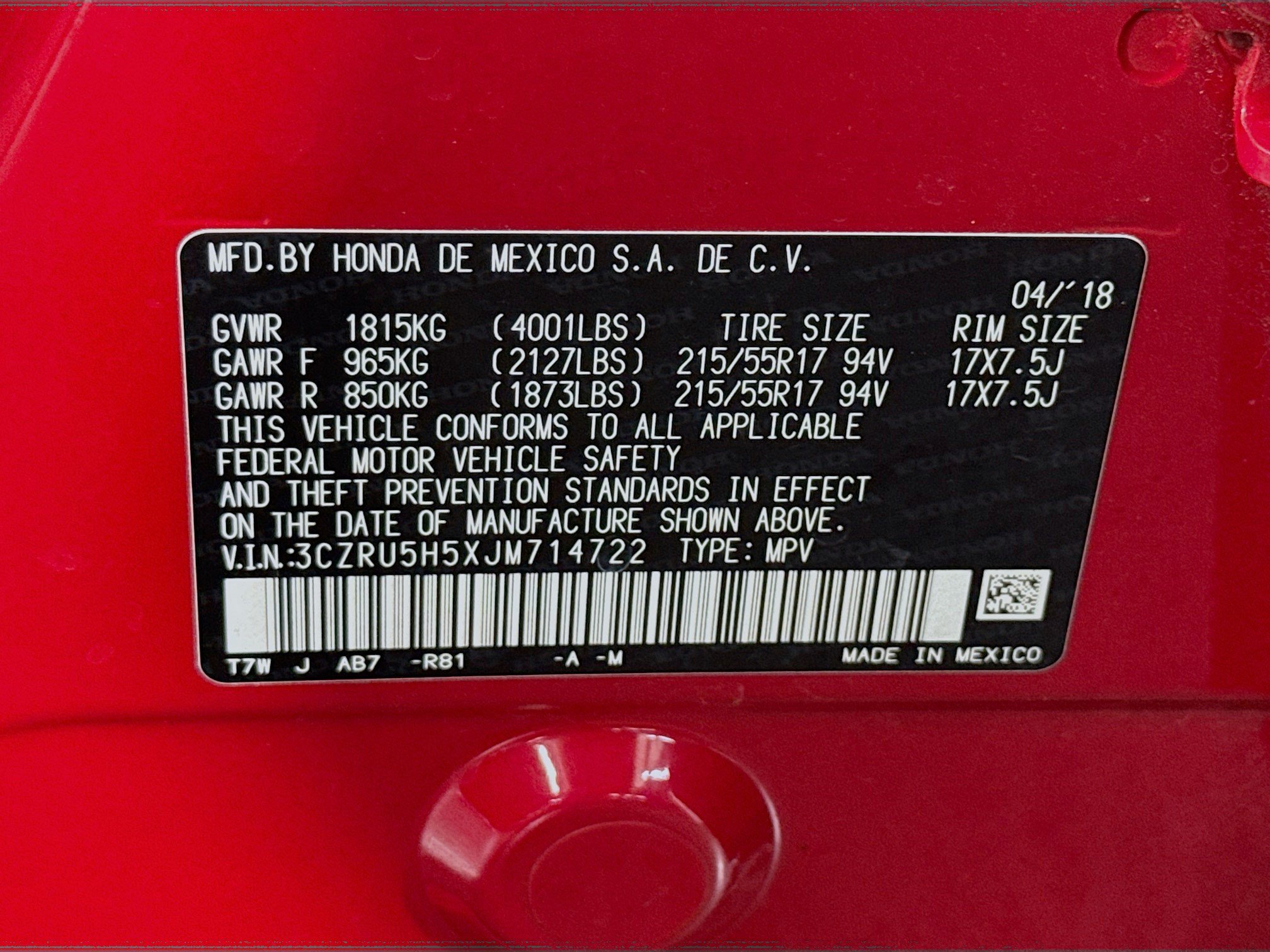 Used 2018 Honda HR-V EX image 36