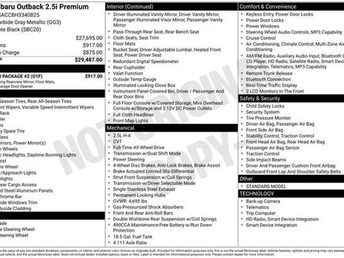 Used 2017 Subaru Outback 2.5i Premium w/ Popular Package #2 image 3