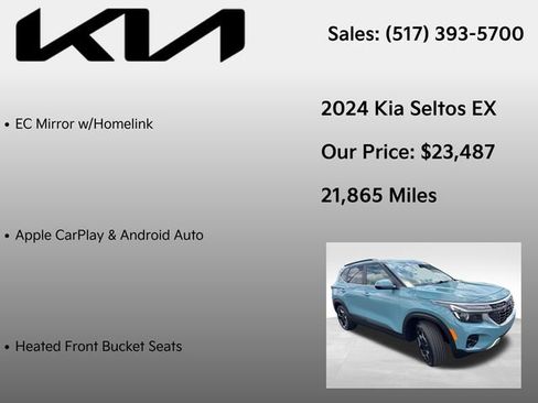 Used 2024 Kia Seltos EX FWD image 12