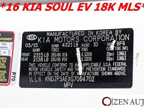 Used 2016 Kia Soul EV FWD image 56