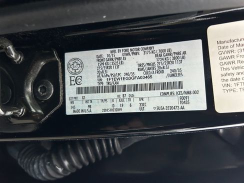 Used 2016 Ford F150 Platinum w/ FX4 Off-Road Package image 34