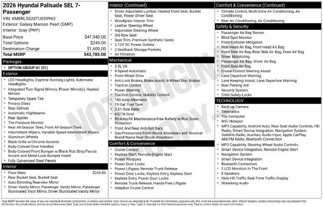 Used 2026 Hyundai Palisade SEL FWD image 31
