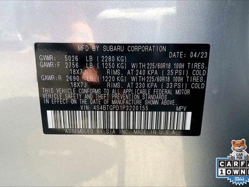 Certified 2023 Subaru Outback Touring XT AWD/4WD image 33