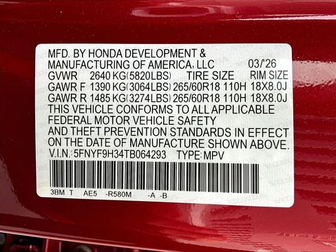 New 2026 Honda Passport RTL image 21