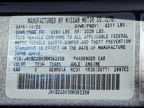 Used 2024 Nissan Z Performance w/ Floor Mat Package image 27