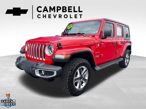 Used 2023 Jeep Wrangler Unlimited Sahara w/ LED Lighting Group AWD/4WD image 1