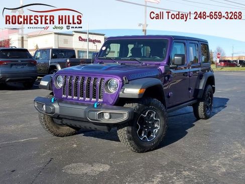 Used 2023 Jeep Wrangler Unlimited Rubicon 4xe w/ Cold Weather Group image 1