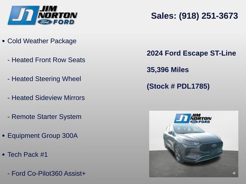 Used 2024 Ford Escape ST-Line w/ Tech Pack #1 FWD image 8