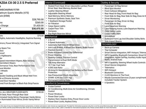 Certified 2024 MAZDA CX-30 AWD 2.5 S w/ Preferred Package image 4